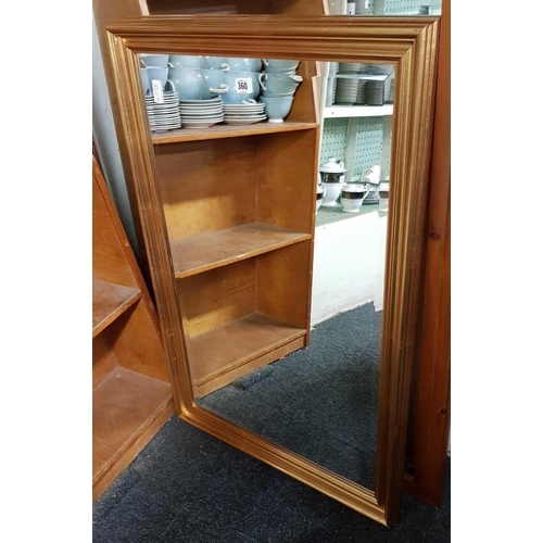 360 - GOLD FRAME BEVELLED EDGE MIRROR