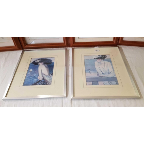 362 - 4 F/G PRINTS OF WINNIE THE POOH & 2 OTHER PRINTS OF WOMEN