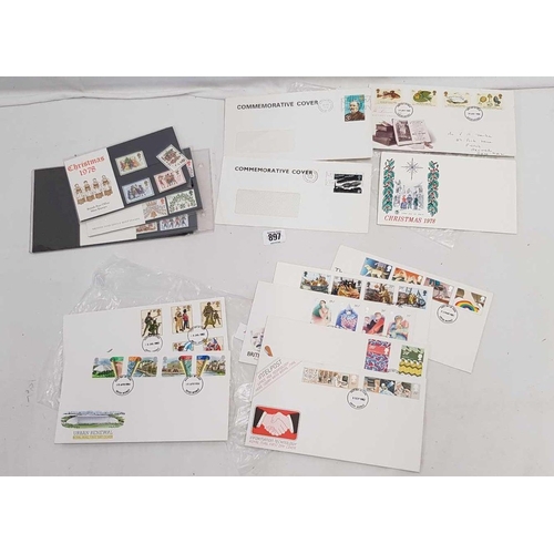 897 - 3 PACKETS OF FDC STAMPS IN PACKETS