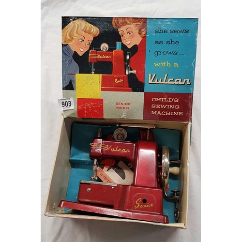 903 - VULCAN SENIOR CHILD'S SEWING MACHINE IN BOX