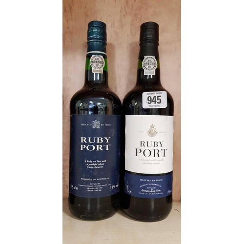 945 - 2 BOTTLES F RUBY PORT