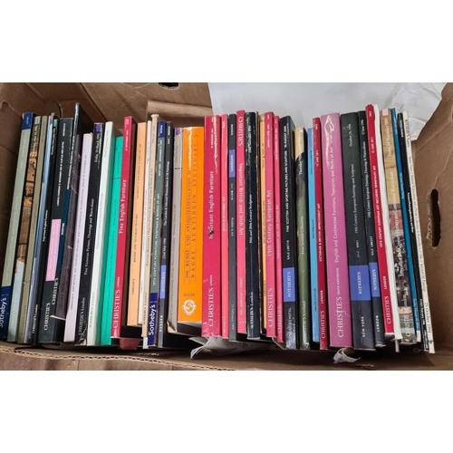 138 - 3 CARTONS OF MISC SOFT BACK BOOKS INCL; CHRISTIE'S CATALOGUES