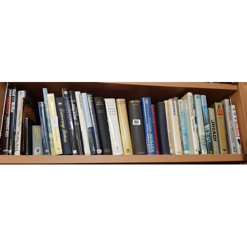 255 - 2 SHELVES OF MILITARY RELATED  BOOKS