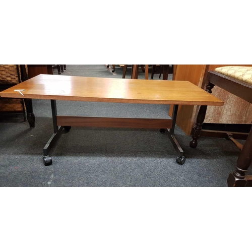 275 - 2 TROLLEY TABLES & A FOLD AWAY TABLE