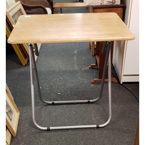 275 - 2 TROLLEY TABLES & A FOLD AWAY TABLE