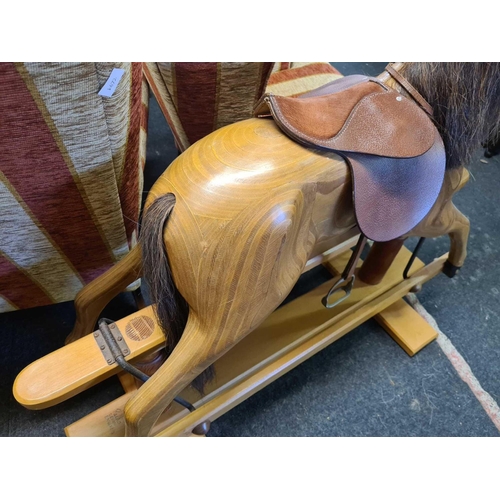 379 - RELKO ROCKING HORSE, HEIGHT 41'' BODY LENGTH 28'' OVERALL 48'' MADE BY RELKO OF DEVON