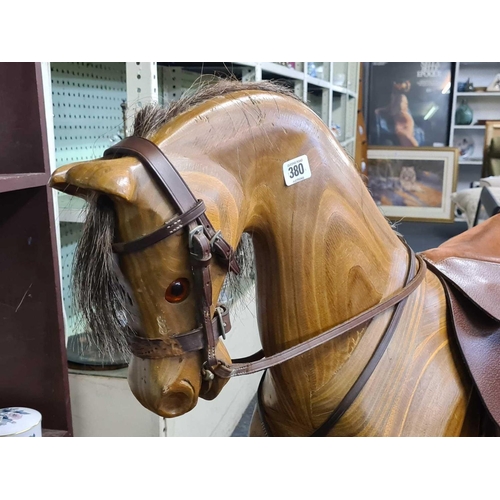 380 - RELKO ROCKING HORSE, HEIGHT 41'' BODY LENGTH 28'' OVERALL 48'' MADE BY RELKO OF DEVON