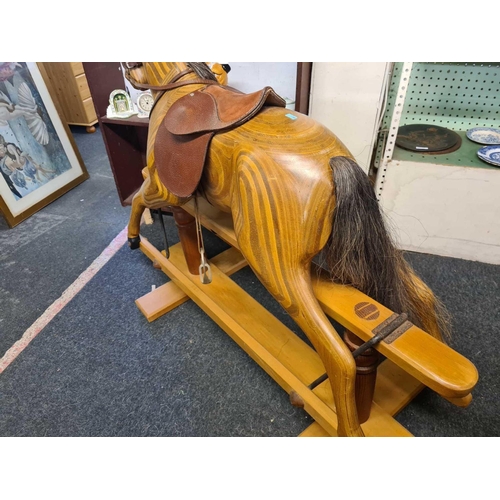 380 - RELKO ROCKING HORSE, HEIGHT 41'' BODY LENGTH 28'' OVERALL 48'' MADE BY RELKO OF DEVON