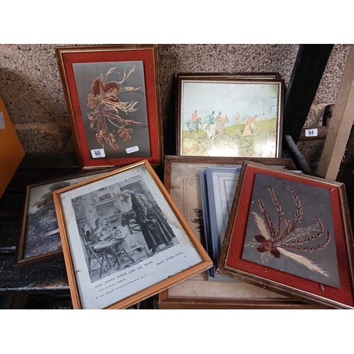 60 - QTY OF MISC FRAMED PICTURES