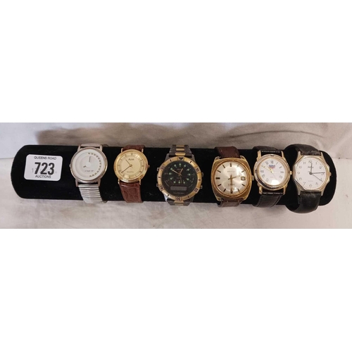 723 - ROLL OF 6 WRIST WATCHES