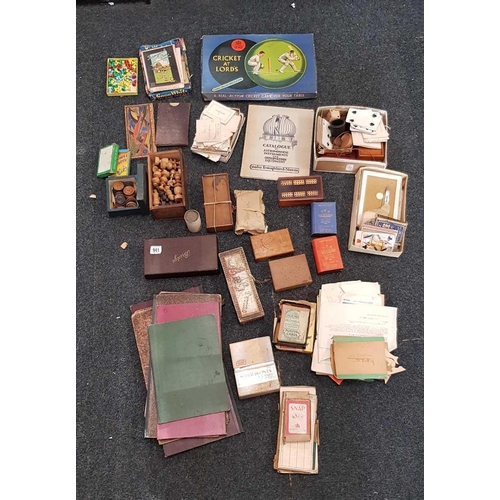 941 - CARTON OF VINTAGE BOARD, PLAYING CARDS & OTHER GAMES