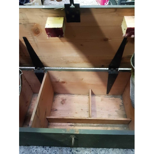 111 - WOODEN ARMY STORAGE BOX