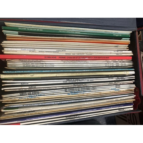 117 - 3 CARTONS & A CARRY CASE OF MISC LP'S INCL; OPERA, YEOMAN OF THE GUARD, CLASSICAL & BOXED SETS