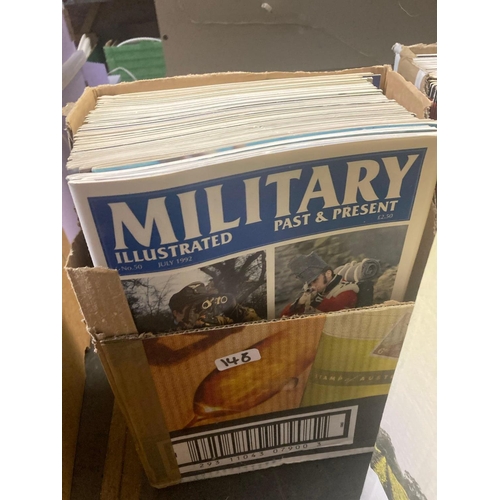 146 - 6 SMALL CARTONS & PART CARTON OF MILITARY ILLUSTRATED & RAILWAY MODELLER