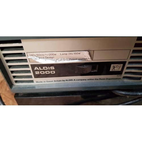 16 - ALDIS 2000 SLIDE PROJECTOR WITH SLIDE RACKS