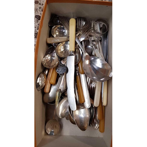 17 - SMALL CARTON OF MIXED CUTLERY