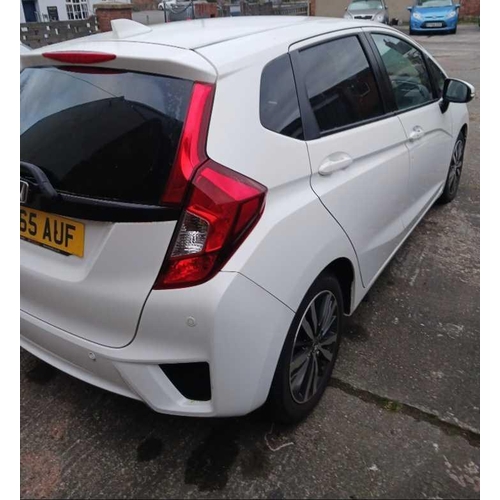 2 - WHITE HONDA JAZZ EX I-VTEC, REG : WD65 AUF, 5 DOOR HATCHBACK, PETROL, 2 KEYS, MILEAGE 6884, LOG BOOK... 