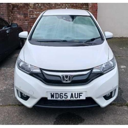 2 - WHITE HONDA JAZZ EX I-VTEC, REG : WD65 AUF, 5 DOOR HATCHBACK, PETROL, 2 KEYS, MILEAGE 6884, LOG BOOK... 