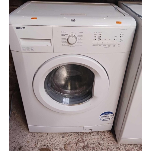 209 - BEKO WASHING MACHINE