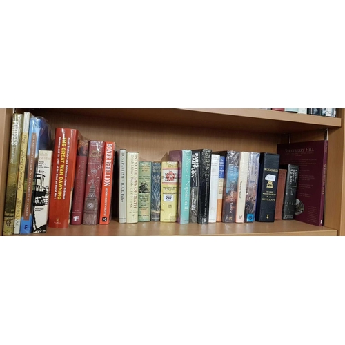 247 - 3 SHELVES OF HARDBACK BOOKS