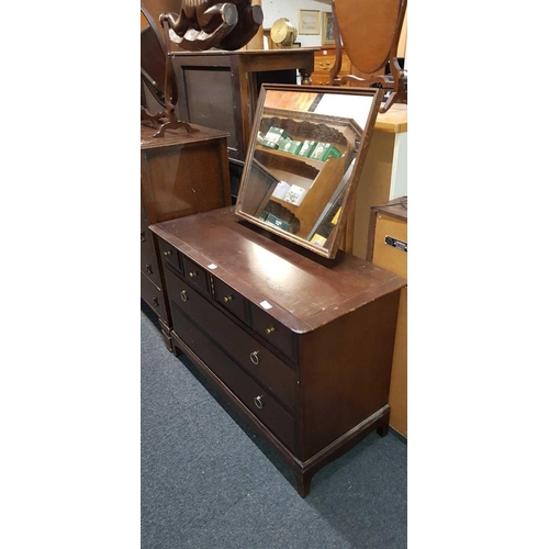 266 - STAG MINSTREL CHEST OF 5 DRAWERS & A STAG MINSTREL DRESSING CHEST