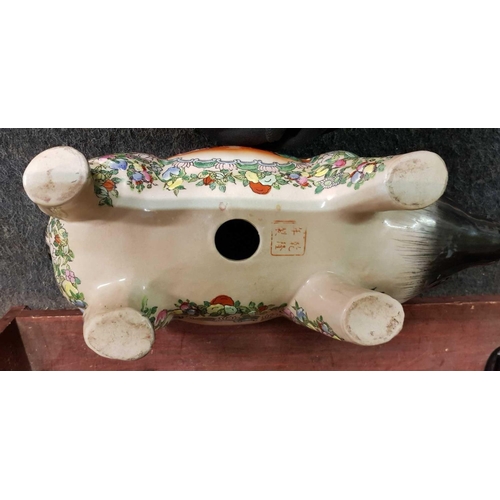 436 - LARGE ORIENTAL CHINA PIGGY BANK