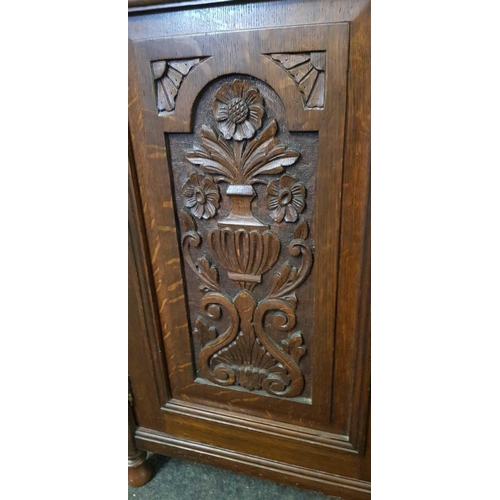 490 - CARVED SIDEBOARD, 61'' X 20'' DEPTH X 38'' HIGH