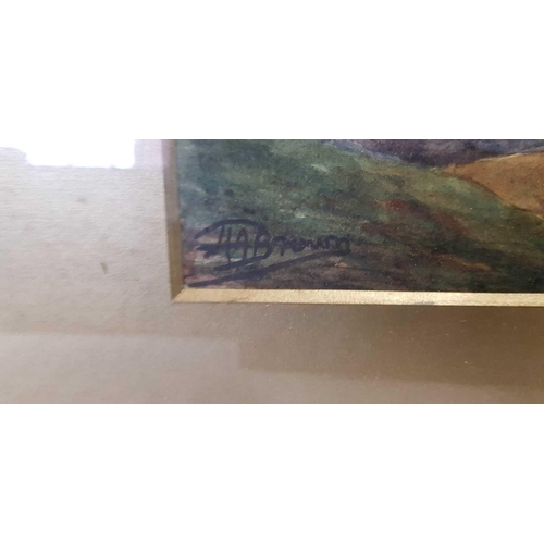 550 - J A A BROWN; A TREE LINED RIVER LANDSCAPE, FAINTLY INSCRIBED TO REVERSE IN PENCIL, ''ON THE TEIGN, D... 