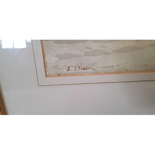 553 - INDISTINCTLY SIGNED WATERCOLOUR INSCRIBED FOWEY 1954, 16 X 19''