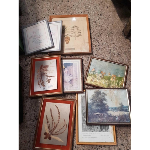 57 - QTY OF MISC FRAMED PICTURES