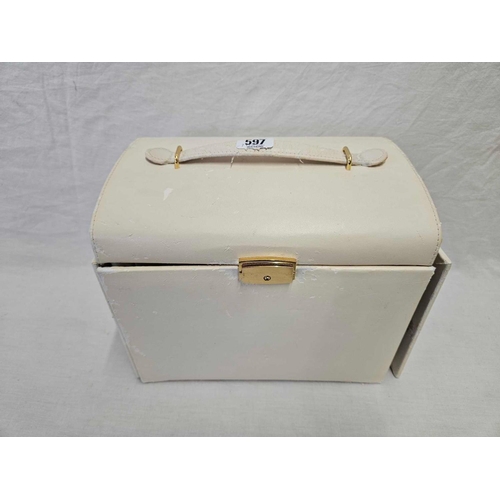 597 - JEWELLERY BOX WITH CONTENTS