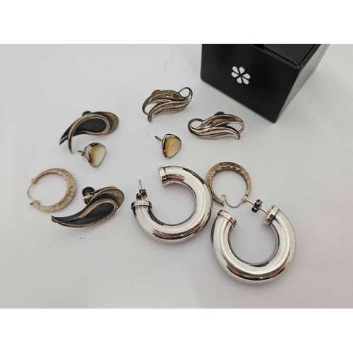 693 - VARIOUS MARKED .925 SILVER EARRINGS, 36g