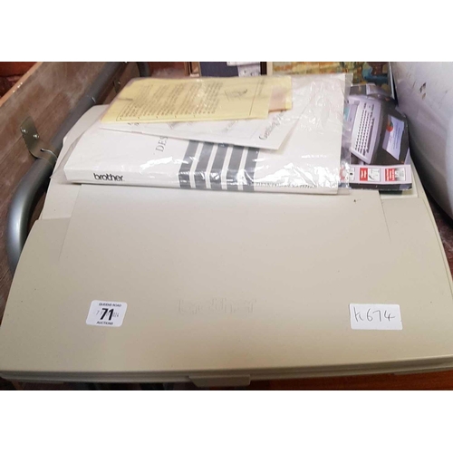 71 - BROTHER LW-840IC DESK TOP PUBLISHER, NO POWER CORD