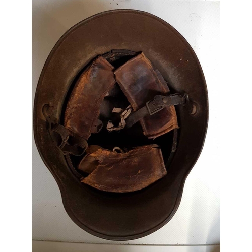 9 - WWI IMPERIAL GERMAN M6 STEEL HELMET MARKED ET 64