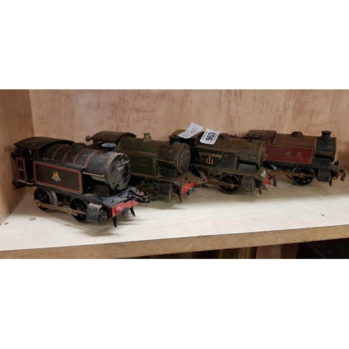 963 - 4 HORNBY 'O' GAUGE TANK ENGINES LMS SOUTHERN, GREAT WESTERN & BRITISH RAILWAYS TANK ENGINES