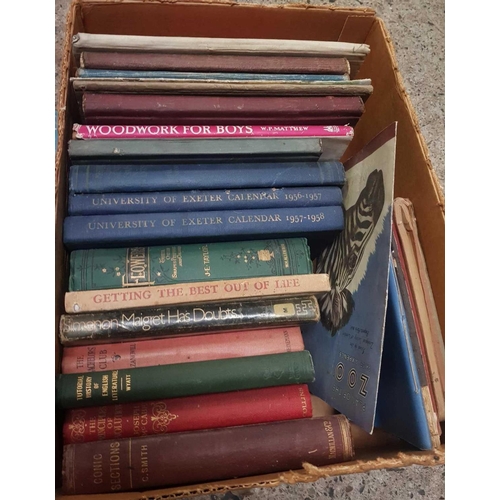 124 - SMALL CARTON OF MISC HARDBACK BOOKS