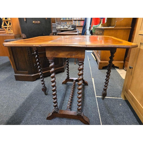 249 - BARLEY TWIST GATE LEG DROP FLAP TABLE