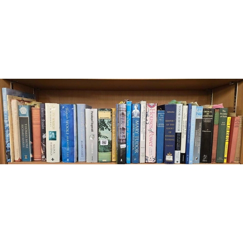 282 - 3 SHELVES OF HARDBACK BOOKS