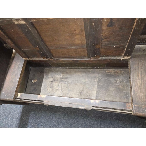 296 - ANTIQUE STORAGE BENCH