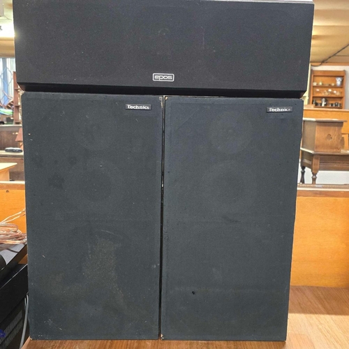 312 - PAIR OF TECHNIC SPEAKERS, MODEL NO. SB-3030 & AN EPOS SPEAKER ELS3C SPEAKER