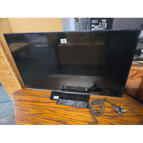 316 - SAMSUNG 32'' TV WITH REMOTE