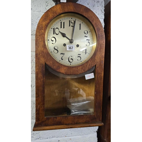 367 - WOODEN WALL CLOCK