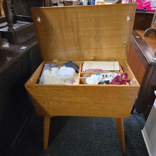 378 - SEWING BOX & CONTENTS