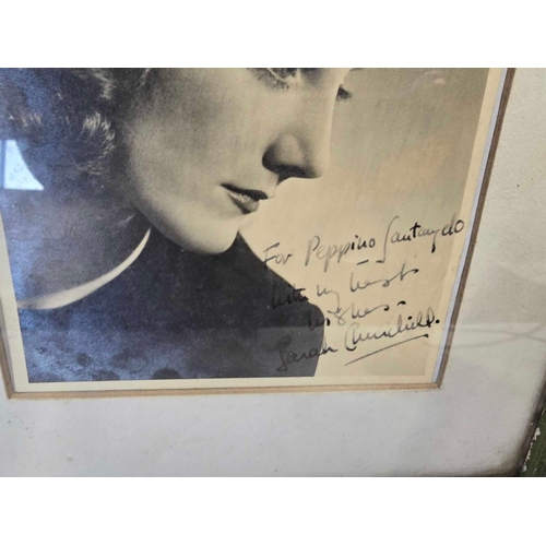 514 - AN AUTOGRAPHED PHOTOGRAPH OF SARAH CHURCHILL AND ANOTHER OF HER FIRST HUSBAND VIC OLIVER. BOTH IN ON... 