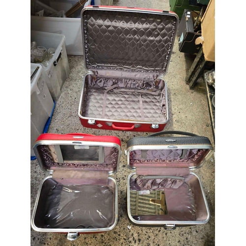 89 - 2 ANTLER VANITY CASES & 1 SUITCASE