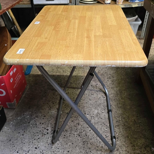 97 - WOOD & METAL FOLDING PICNIC TABLE