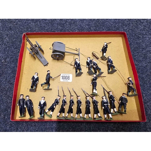 1008 - BOX OF BRITAIN'S LANDING PARTY WITH GUN