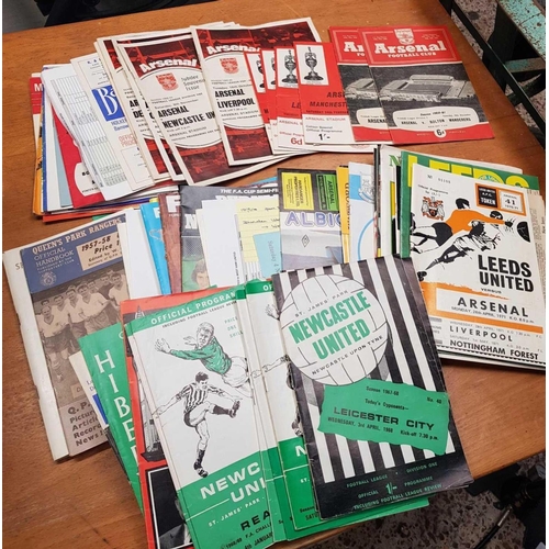 131 - CARTON OF VINTAGE FOOTBALL PROGRAMMES, ARSENAL, NEWCASTLE, LEEDS ETC