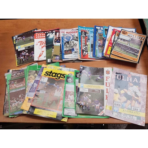 132 - CARTON OF VINTAGE FOOTBALL PROGRAMMES, LIVERPOOL, EVERTON, EXETER CITY, FULHAM ETC