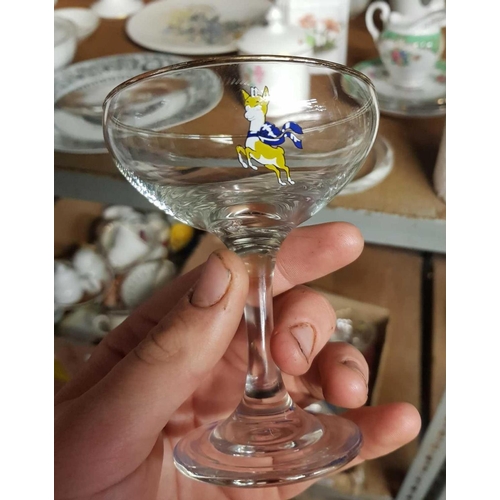 173 - CARTON OF 6 BABYCHAM GLASSES